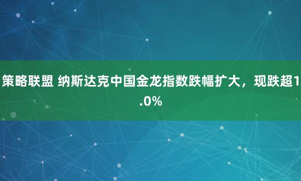 策略联盟 纳斯达克中国金龙指数跌幅扩大，现跌超1.0%